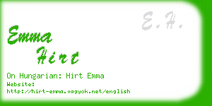 emma hirt business card